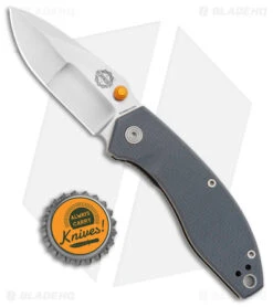 Burnside Knives Carmen Liner Lock Knife Gray G-10 (2.6" Satin) -eos || Kershaw || Spyderco Shop Burnside Knives Carmen LL Gray G 10 Satin BHQ 173551 jr bottlecap