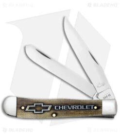 Case Cutlery Chevrolet Natural Bone Trapper Knife Gift Set