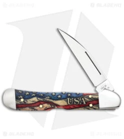 Case CopperLock Pocket Knife 4.25" Vintage Flag Bone (1549WL SS) 36033
