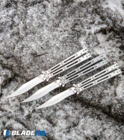 Hom Design Basilisk-R Titanium Balisong Butterfly Knife (4.6" SW) SS Spacers -eos || Kershaw || Spyderco Shop Chris Reeve Large Sebenza 21 Insingo Knife w Carbon Fiber Inlays SW BHQ 16729 kp dirty snow web 2