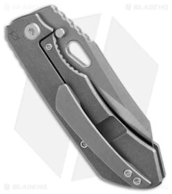 Custom Knife Factory Rotten EVO 3.0 Frame Lock Knife Gray (4" Stonewash) -eos || Kershaw || Spyderco Shop Custom Knife Factory Rotten EVO 3.0 SW TT Satin SW BHQ 177265 jr side