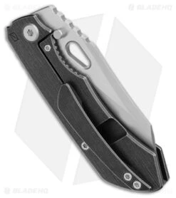 Custom Knife Factory Rotten EVO 3.0 Frame Lock Knife Black Titanium (4" Satin) 9 Custom Knife Factory Rotten EVO 3.0 Frame Lock Knife Black Titanium (4" Satin) -eos || Kershaw || Spyderco Shop Custom Knife Factory Rotten EVO Dark Ti Satin BHQ 176856 jr side