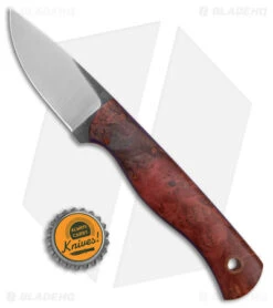 Cypress Creek Knives Woodthrush Fixed Blade Knife Dyed Maple Burl (2.9" Satin) -eos || Kershaw || Spyderco Shop Cypress Creek Knives Woodthrush Fixed Blade Dyed Maple Burl Satin BHQ 178878 jr bottlecap