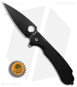 Daggerr Discover Knives Resident Liner Lock Knife Black FRN (3.5" Black) -eos || Kershaw || Spyderco Shop Daggerr Discover Knives Resident LLK Black FRN 3in Black BHQ 180528 td size