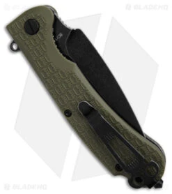 Daggerr Discover Knives Urban2 Liner Lock Knife Olive FRN (3.5" Black) -eos || Kershaw || Spyderco Shop Daggerr Discover Knives Urban2 Liner Lock Knife Olive FRN 3in Black BHQ 180541 td side