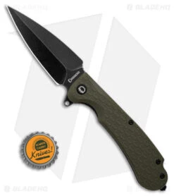 Daggerr Discover Knives Urban2 Liner Lock Knife Olive FRN (3.5" Black) -eos || Kershaw || Spyderco Shop Daggerr Discover Knives Urban2 Liner Lock Knife Olive FRN 3in Black BHQ 180541 td size