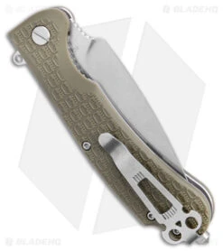 Daggerr Discover Knives Urban2 Liner Lock Knife Olive FRN (3.5" Stonewash) -eos || Kershaw || Spyderco Shop Daggerr Discover Knives Wocket Olive SW WKFRNOLSWSR BHQ 180550 KC side 1