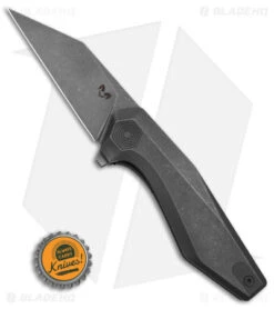 Damned Designs Fenrir Liner Lock Knife SW Titanium (3.3" SW 14C28N) -eos || Kershaw || Spyderco Shop Damned Designs Fenrir LL SW Ti BHQ 147415 td size