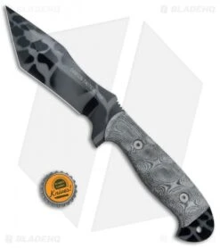 Dawson Knives Wraith Fixed Blade Knife Gray Micarta (5" Obsidian) -eos || Kershaw || Spyderco Shop Dawson Knives Wraith Gray Micarta Obsidian BHQ 74779 jr bottlecap