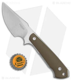 Dervish Knives Prima Fixed Blade Knife OD Green G-10 (3.5" Two-Tone) -eos || Kershaw || Spyderco Shop Dervish Prima Fixed Blade OD Green G 10 TT Satin SW BHQ 179708 jr bottlecap