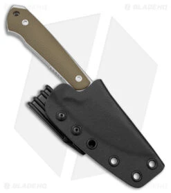 Dervish Knives Prima Fixed Blade Knife OD Green G-10 (3.5" Two-Tone) -eos || Kershaw || Spyderco Shop Dervish Prima Fixed Blade OD Green G 10 TT Satin SW BHQ 179708 jr sheath