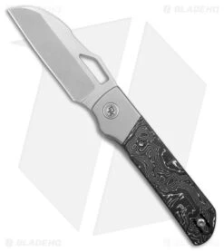 Divo Knives Stout Frame Lock Knife Titanium/Aluminum Foil Carbon Fiber (3" SW)