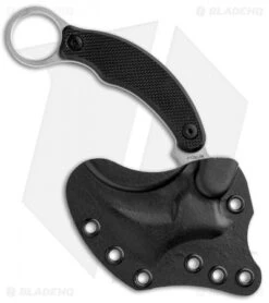 DoubleStar Halcon Non-Traditional Karambit Fixed Blade Black G-10 (2.5" SW) -eos || Kershaw || Spyderco Shop DoubleStar Halcon Non Traditional Karambit Black G 10 DSK107 BHQ 88506 jr sheath