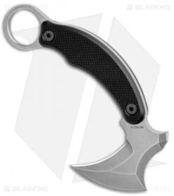 DoubleStar Halcon Non-Traditional Karambit Fixed Blade Black G-10 (2.5" SW) -eos || Kershaw || Spyderco Shop DoubleStar Halcon Non Traditional Karambit Black G 10 DSK107 BHQ 88506 jr spine