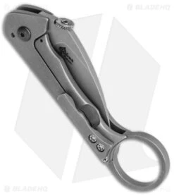 Driver Defense Custom Telson Folding Karambit Knife Titanium (2.25" Stonewash) -eos || Kershaw || Spyderco Shop Driver Defense Custom Telson Ti Karambit Nitro V BHQ 147612 jr side