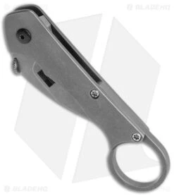 Driver Defense Custom Telson Folding Karambit Knife Titanium (2.25" Stonewash) -eos || Kershaw || Spyderco Shop Driver Defense Custom Telson Ti Karambit Nitro V BHQ 147612 jr spine