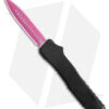 EOS Harpoon OTF Auto Dagger Knife Black Al/Ti (3.75" Pink/Satin 20CV) -eos || Kershaw || Spyderco Shop EOS Harpoon OTF Auto Black Pink BHQ 169133 jr