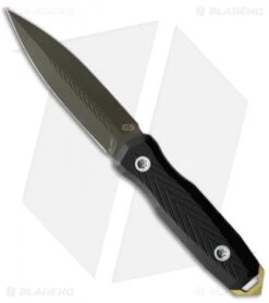 EOS Mini Thresher Fixed Blade Black G-10 Gold Spike (3" ODG)