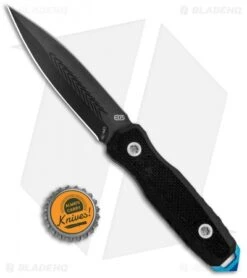 EOS Mini Thresher Fixed Blade Knife Black (3.6" Black) W/ Custom Sheath -eos || Kershaw || Spyderco Shop EOS Mini Thresher Spike Fixed Blade Black Blue Sheath 1301 S BHQ 120708 jr bottlecap