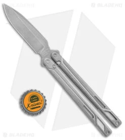 EOS Serpent Balisong Butterfly Knife Gray Titanium (4" Stonewash) 9 EOS Serpent Balisong Butterfly Knife Gray Titanium (4" Stonewash) -eos || Kershaw || Spyderco Shop EOS SW Serpent Butterfly SW BHQ 111062 jr bottlecap