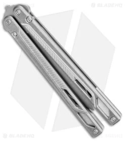 EOS Serpent Balisong Butterfly Knife Gray Titanium (4" Stonewash) 8 EOS Serpent Balisong Butterfly Knife Gray Titanium (4" Stonewash) -eos || Kershaw || Spyderco Shop EOS SW Serpent Butterfly SW BHQ 111062 jr side
