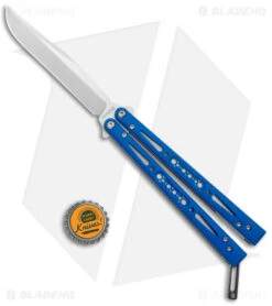 EPS Knives Wraith Butterfly Knife Ghost Blue G-10 (4.6" Satin) -eos || Kershaw || Spyderco Shop EPS Knives Butterfly Wraith Ghost Blue G 10 Satin BHQ 134710 jr bottlecap