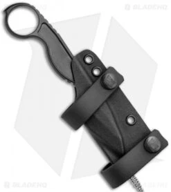 Flagrant Beard Havoc Neck Knife Black (2.5" Black) -eos || Kershaw || Spyderco Shop Flagrant Beard Havoc Neck Knife Blackout BHQ 90105 jr sheath