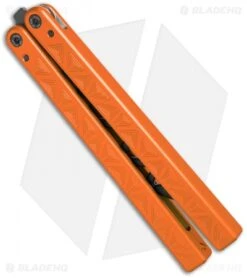 Glidr Original 4 Carbon Series Butterfly Trainer Desert Orange (4.25" Black) -eos || Kershaw || Spyderco Shop Glidr Original 4 Carbon Series Butterfly Trainer Desert Orange Black BHQ 104157 jr side