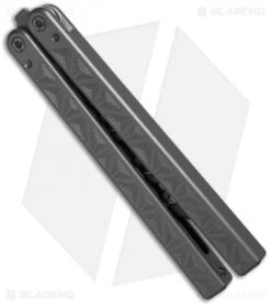 Glidr Original 4 Carbon Series Butterfly Trainer Rhino Gray (4.25" Black) -eos || Kershaw || Spyderco Shop Glidr Original 4 Carbon Series Butterfly Trainer Rhino Gray Black BHQ 104161 jr side