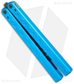 Glidr Original 4 Carbon Series Butterfly Trainer Sky Blue (4.25" Black) -eos || Kershaw || Spyderco Shop Glidr Original 4 Carbon Series Butterfly Trainer Sky Blue Black BHQ 115200 jr side