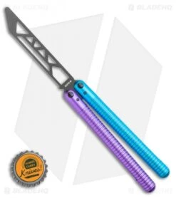 Glidr SAHARA Series Butterfly Trainer Blue/Purple (4.25" Black) -eos || Kershaw || Spyderco Shop Glidr SAHARA Series Butterfly Trainer Blurple 4.25 Black BHQ 117291 LS Bottlecap