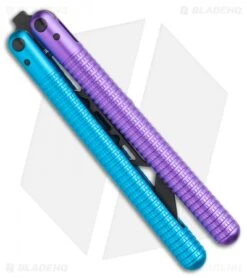 Glidr SAHARA Series Butterfly Trainer Blue/Purple (4.25" Black) -eos || Kershaw || Spyderco Shop Glidr SAHARA Series Butterfly Trainer Blurple 4.25 Black BHQ 117291 LS Side