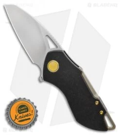 Grissom Knife And Tool Riverstone Frame Lock Knife Black Ti/Bronze (2.5" Satin) -eos || Kershaw || Spyderco Shop Grissom Knife and Tool Riverstone Frame Lock Knife Black Ti 2.5 Satin BHQ 126411 LS Bottlecap