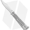 Hom Design Basilisk-R Titanium Balisong Butterfly Knife (4.6" Satin) Ti Spacers -eos || Kershaw || Spyderco Shop HOM Design Basilisk R Titanium balisong butterfly knife satin BHQ 36921 er jr