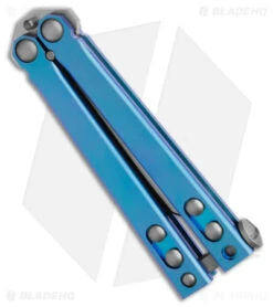 eos || Kershaw || Spyderco Shop -eos || Kershaw || Spyderco Shop Heed Industries CFX Balisong Butterfly Knife Ti Ano Blue 1in Satin BHQ 181380 td spine
