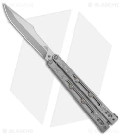 Heed Industries SeaKnight Balisong Butterfly Knife Stonewash Ti (4.6" Two-Tone)