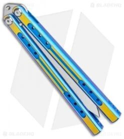 eos || Kershaw || Spyderco Shop -eos || Kershaw || Spyderco Shop Heibel Sapient Balisong Blue Gold Anodized TT Beveled Satin 61 BHQ 136059 jr spine
