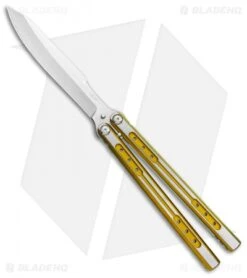 Heibel Knives Sapient Balisong Knife Gold Ano Two-Tone (4.25" Beveled SW) #66