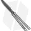 Heibel Knives Sapient Balisong Knife Satin Titanium (4.25" Beveled Black SW) #58 -eos || Kershaw || Spyderco Shop Heibel Sapient Balisong Satin Beveled Black SW 58 BHQ 136056 jr