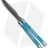 Heibel Knives Sapient Balisong Knife Teal Ano Two-Tone (4.25" Black SW) #70 -eos || Kershaw || Spyderco Shop Heibel Sapient Balisong Teal Anodized TT Beveled Black SW 70 BHQ 136068 jr