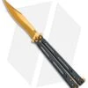 Hom Design Basilisk Elite Balisong Butterfly Knife PVD Ti (4.6" Gold) -eos || Kershaw || Spyderco Shop Hom Design Basilisk Elite PVD Ti Gold BHQ 78193 er