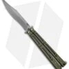 Hom Design Basilisk-R Balisong Knife Standard Issue Green G-10 (4.625" BB) -eos || Kershaw || Spyderco Shop Hom Design Basilisk R Balisong Grn G 10 BHQ 68744 jr
