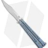 Hom Design Basilisk-R Titanium Balisong Butterfly Knife Blue Ano (4.6" Satin) -eos || Kershaw || Spyderco Shop Hom Design Basilisk R ti blue BHQ 68532 er