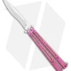 Hom Design I-Basilisk Channel Butterfly Knife Magenta Ti Latched (4.5" Satin) -eos || Kershaw || Spyderco Shop Hom Design I Basilisk Channel Butterfly Magenta Ti Latched Satin BHQ 175608 jr