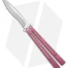 Hom Design I-Basilisk Channel Butterfly Knife Magenta Titanium (4.5" Stonewash) -eos || Kershaw || Spyderco Shop Hom Design I Basilisk Channel Butterfly Magenta Ti SW BHQ 175607 jr