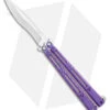 Hom Design I-Basilisk Channel Butterfly Knife Purple Ti Latched (4.5" Satin) -eos || Kershaw || Spyderco Shop Hom Design I Basilisk Channel Butterfly Purple Ti Latched Satin BHQ 175606 jr