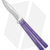 Hom Design I-Basilisk Channel Butterfly Knife Purple Titanium (4.5" Stonewash) -eos || Kershaw || Spyderco Shop Hom Design I Basilisk Channel Butterfly Purple Ti SW BHQ 175605 jr