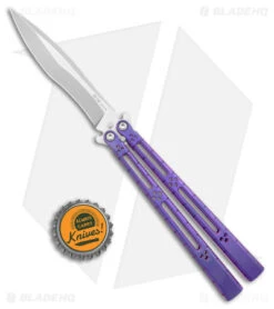 Hom Design I-Basilisk Channel Butterfly Knife Purple Titanium (4.5" Stonewash) 9 Hom Design I-Basilisk Channel Butterfly Knife Purple Titanium (4.5" Stonewash) -eos || Kershaw || Spyderco Shop Hom Design I Basilisk Channel Butterfly Purple Ti SW BHQ 175605 jr bottlecap
