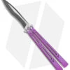 Hom Design I-Basilisk Channel Butterfly Knife Magenta Titanium (4.5" Acid Wash) -eos || Kershaw || Spyderco Shop Hom Design I Basilisk Channel Knife Magenta Ti Acid Wash BHQ 165022 jr