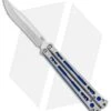 Hom Design Chimera Plus Balisong Knife Satin Ti/Blue G-10 (4.75 Two-Tone) -eos || Kershaw || Spyderco Shop Hom Designs Chimera Plus Butterfly Knife Ti Blue G 10 TT BHQ 100561 jr